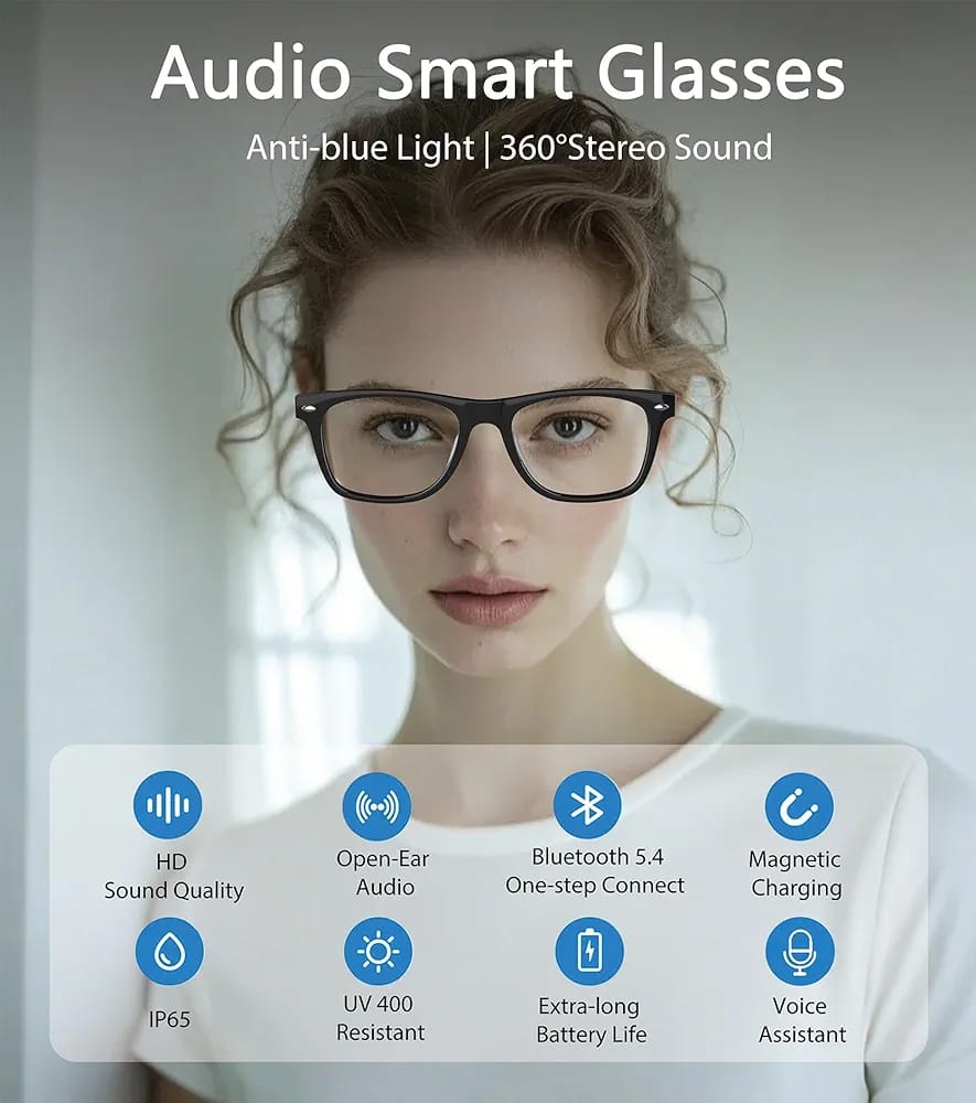 SENBONO Smart Touch AI Translator Audio Glasses