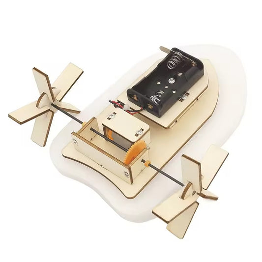 STEM Toys Wooden Building Kit: Paddle Wheel Ship