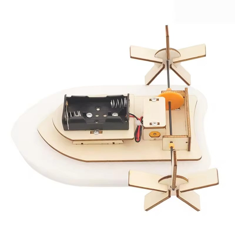 STEM Toys Wooden Building Kit: Paddle Wheel Ship