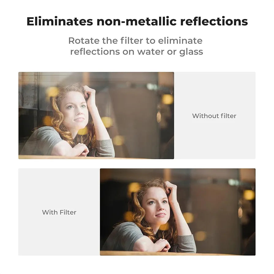 52mm CPL Filter Kit: Anti-reflection Portable Smartphones Lens Accessory (Circular Polarizer)