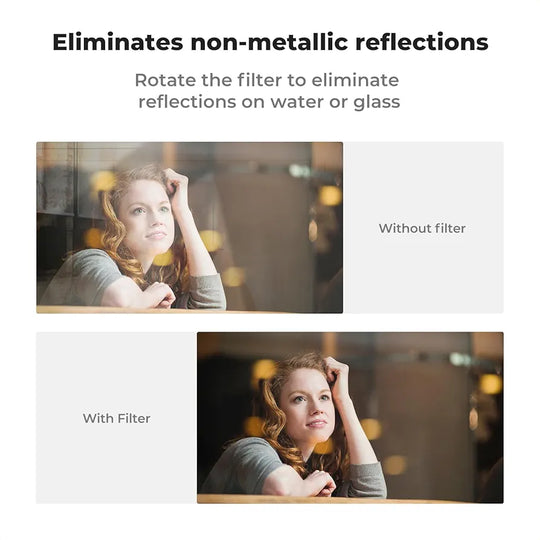 52mm CPL Filter Kit: Anti-reflection Portable Smartphones Lens Accessory (Circular Polarizer)