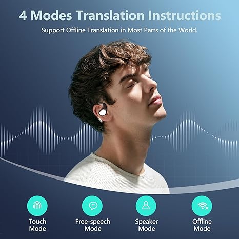 YYK-Q39 AI Language, 5-in-1 Translator earbuds.