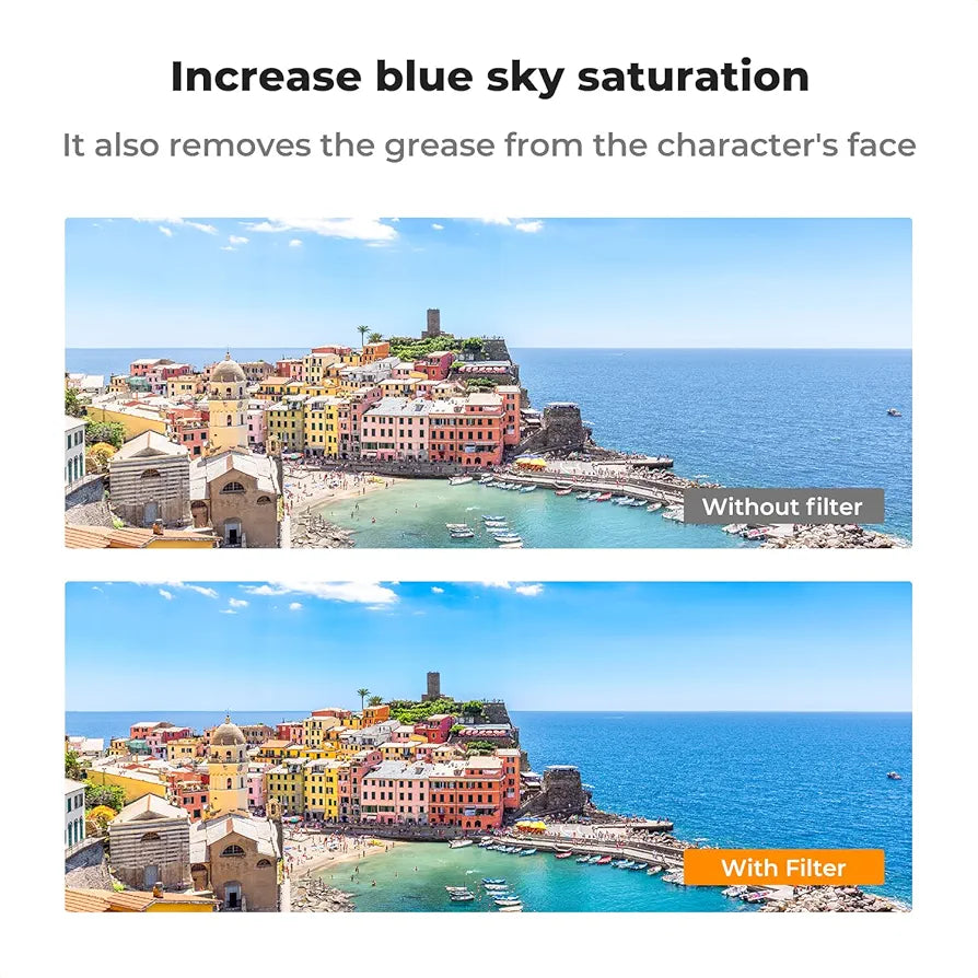 52mm CPL Filter Kit: Anti-reflection Portable Smartphones Lens Accessory (Circular Polarizer)