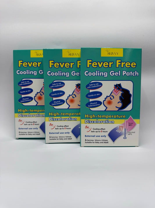 Skivvy Cooling Patch – Instant Fever & Migraine Relief with Color-Changing Technology (4 patches)