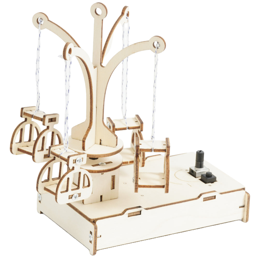 STEM Toys Wooden Building Kit: Rotating Flying Chair