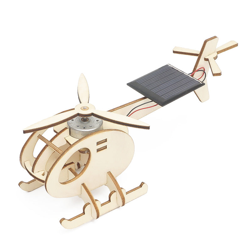 STEM Toys Wooden Building Kit: Solar-Powered Helicopter