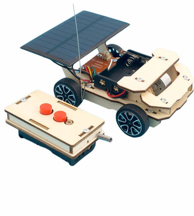 STEM Toys Wooden Building Kit: Solar Wireless Remote Control Car