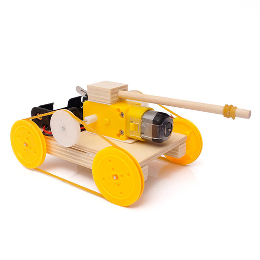 STEM Toys Wooden Building Kit: Small yellow tank car
