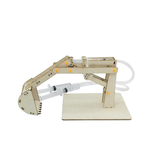 STEM Toys Wooden Building Kit: Hydraulic Excavator