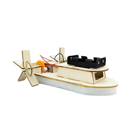 STEM Toys Wooden Building Kit: Paddle Wheel Ship