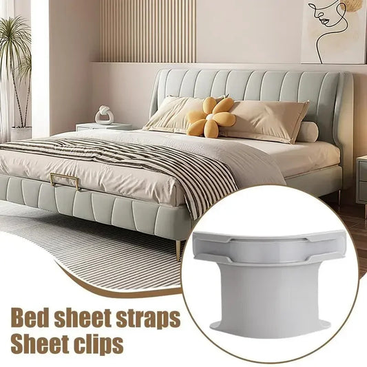Lock Sheet Holders – 4-Pack Bed Sheet Clips for All Mattress Sizes | No-Slip, Damage-Free Fitted Sheet Straps