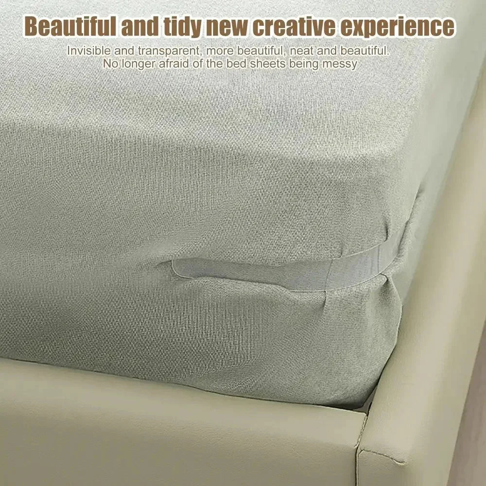 Lock Sheet Holders – 4-Pack Bed Sheet Clips for All Mattress Sizes | No-Slip, Damage-Free Fitted Sheet Straps