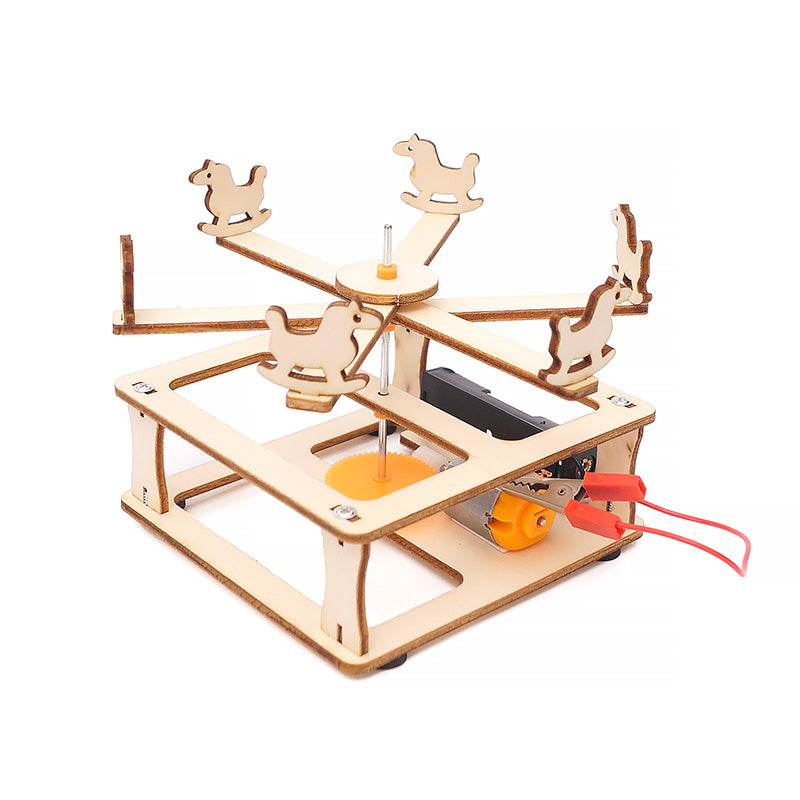 STEM Toys Wooden Building Kit: Carousel